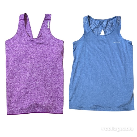 Reebok Tops - Bundle of Two Womens Athletic Tank Tops Columbia & Reebok sz Small